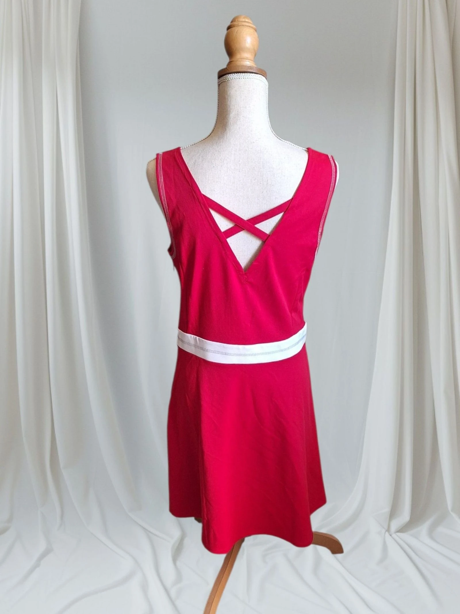 Vestido verão vermelho e branco Cache cache ❤️ – photo 2
